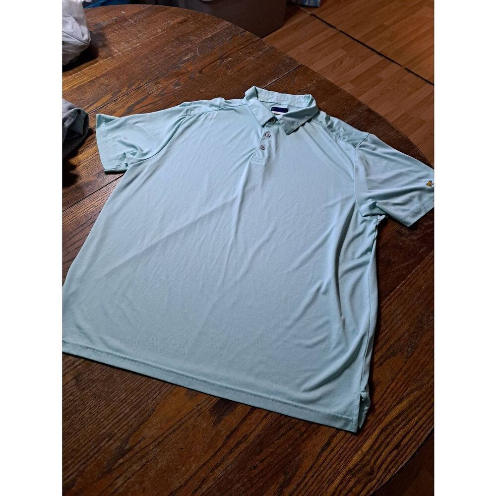 XXL Jack Nicklaus StayDri Green Blue Short Sleeve Polo Shirt Golf Casual